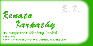 renato karpathy business card